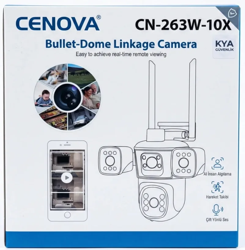 Cenova CN-263W-10X 10X Optik Zoom Wi-Fi Kamera — resim 3